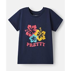 Pine Kids Cotton Knit Half Sleeves Text Printed T-Shirts Pack of 5 - Multicolor