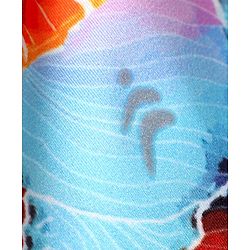 Pine Active Knit Full Length Super Stretch Leggings With Floral Print - Violet