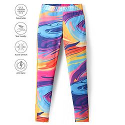 Pine Active Full Length Super Stretch Leggings - Blue & Purple