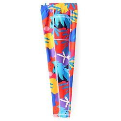 Pine Active Knit Full Length Super Stretch Leggings With Abstract Print - Multicolour