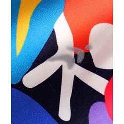 Pine Active Knit Full Length Super Stretch Leggings With Abstract Print - Multicolour