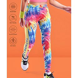 Pine Active Full Length Super Stretch Leggings - Yellow & Blue