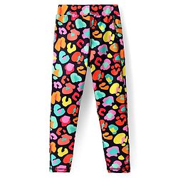 Pine Active Knit Full Length Super Stretch Leggings With Abstract Print - Multicolour