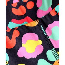 Pine Active Knit Full Length Super Stretch Leggings With Abstract Print - Multicolour