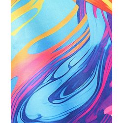 Pine Active Knit Half Sleeves T-Shirt With Abstract Print - Multicolour