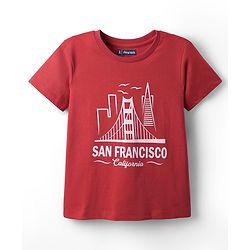 Pine Kids Cotton Knit Half Sleeves T-Shirts with Text Print Pack of 5 - Multicolor