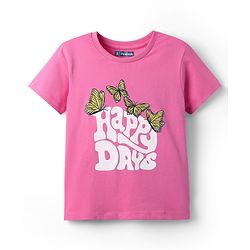 Pine Kids Cotton Knit Half Sleeves T-Shirts with Text Print Pack of 5 - Multicolor