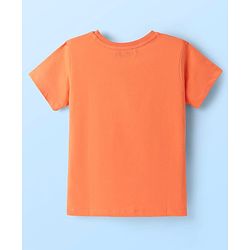 Pine Kids Cotton Knit Half Sleeves T-Shirt with Lets Go Text Print Pack of 5 - Pink & Orange