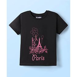 Pine Kids Cotton Knit Half Sleeves T-Shirt with Lets Go Text Print Pack of 5 - Pink & Orange