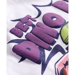 Pine Kids Cotton Knit Sleeveless Tank T-Shirts with Dino Rider Text Print - White