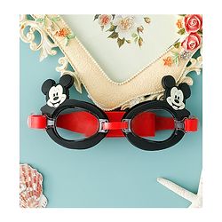 Pine Kids Disney Swimming Goggles With Mickey Mouse Applique - Black & Red