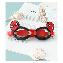 Pine Kids Marvel Swimming Goggles With Spiderman Applique - Black & Red