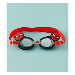 Pine Kids Marvel Swimming Goggles With Spiderman Applique - Black & Red