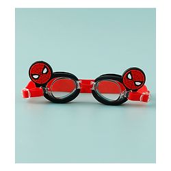 Pine Kids Marvel Swimming Goggles With Spiderman Applique - Black & Red