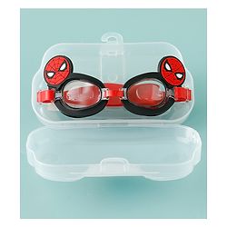 Pine Kids Marvel Swimming Goggles With Spiderman Applique - Black & Red
