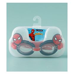 Pine Kids Marvel Swimming Goggles With Spiderman Applique - Black & Red