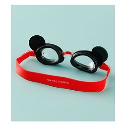 Pine Kids Marvel Swimming Goggles With Spiderman Applique - Black & Red