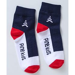 Pine Kids Ankle Length Socks with  Logo Design Pack Of 3 (Colour May Vary)