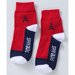 Pine Kids Ankle Length Socks with  Logo Design Pack Of 3 (Colour May Vary)
