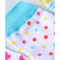 Pine Kids Ankle Length Socks with  Polka Dots Design Pack Of 3 (Colour May Vary)