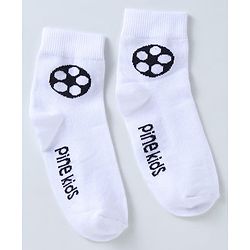 Pine Kids Ankle Length Socks with  Logo Design Pack Of 3 (Colour May Vary)