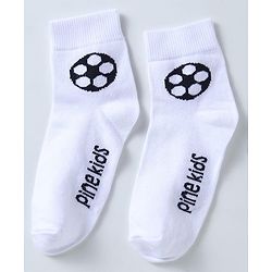 Pine Kids Ankle Length Socks with  Logo Design Pack Of 3 (Colour May Vary)