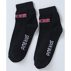 Pine Kids Ankle Length Socks with  Logo Design Pack Of 3 (Colour May Vary)