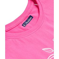 Pine Kids Cotton Knit Half Sleeves Drop Shoulder T-Shirt With Believe In You Text Print - Pink