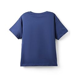 Pine Kids Cotton Knit Half Sleeves T-Shirt with Text Print - Navy Blue