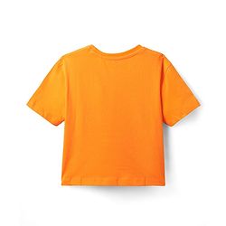 Pine Kids Cotton Knit Half Drop Shoulder Sleeves Oversize  T-Shirt With Paris London New York Text Print - Yellow