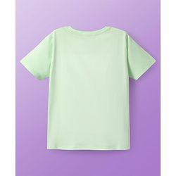 Pine Kids Single Jersey Knit Half Sleeves Shorts Night Suit with Coconut Tree Print - Light Green
