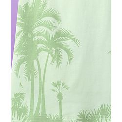 Pine Kids Single Jersey Knit Half Sleeves Shorts Night Suit with Coconut Tree Print - Light Green