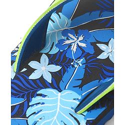 Pine Kids Slip On Flip Flops with Floral Print - Blue