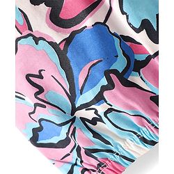Pine Kids Cotton Knit Half Sleeves T-Shirt with Floral Print - Pink