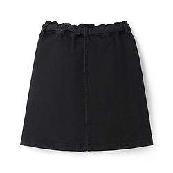 Pine Kids Knee Length Solid Color Denim Skirt - Black