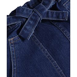 Pine Kids Knee Length Solid Color Denim Skirt - Black