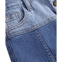 Pine Kids Denim Wove Washed Knee Length Skirt - Blue