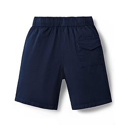 Pine Kids Cotton Woven Knee Length Solid Color Shorts - Navy Blue