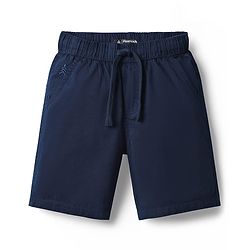 Pine Kids Cotton Woven Knee Length Solid Color Shorts - Navy Blue