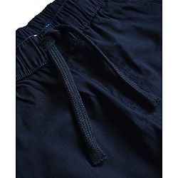 Pine Kids Cotton Woven Knee Length Solid Color Shorts - Navy Blue