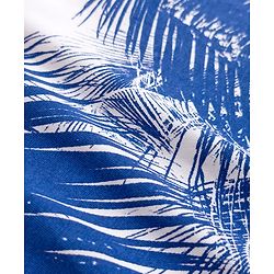 Pine Kids Cotton Knit Sleeves Hooded T-Shirt with Coconut Tree Print - White