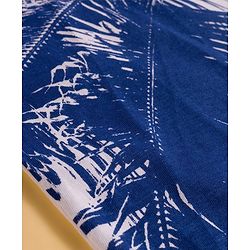 Pine Kids Cotton Knit Sleeves Hooded T-Shirt with Coconut Tree Print - White