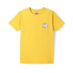 Pine Kids Marvel Single Jersey Knit Half Sleeve Drop Shoulder T-Shirt With Iron Man Graphic And Badge Detailing - Yellow