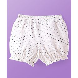 Pine Kids Cotton Lycra Knit Bloomers with Floral & Polka Dots Print Pack of 3 (Color May Vary)