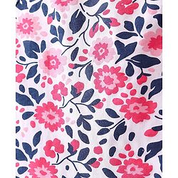 Pine Kids Knit Singlet Slips With Floral Print Pack of 3 - Navy Blue Pink & White