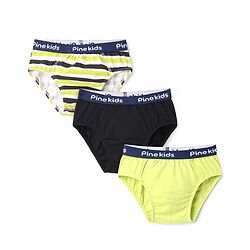 Pine Kids Cotton Elastane Knit Briefs Pack of 3 (Color May Vary)