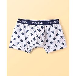 Pine Kids Cotton Elastane Knit Briefs With Star Print Pack of 3 (Color May Vary)
