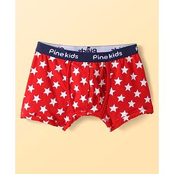 Pine Kids Cotton Elastane Knit Briefs With Star Print Pack of 3 (Color May Vary)