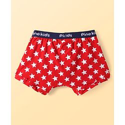 Pine Kids Cotton Elastane Knit Briefs With Star Print Pack of 3 (Color May Vary)