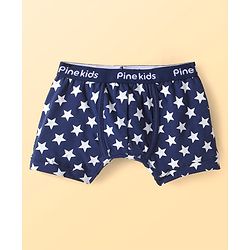 Pine Kids Cotton Elastane Knit Briefs With Star Print Pack of 3 (Color May Vary)